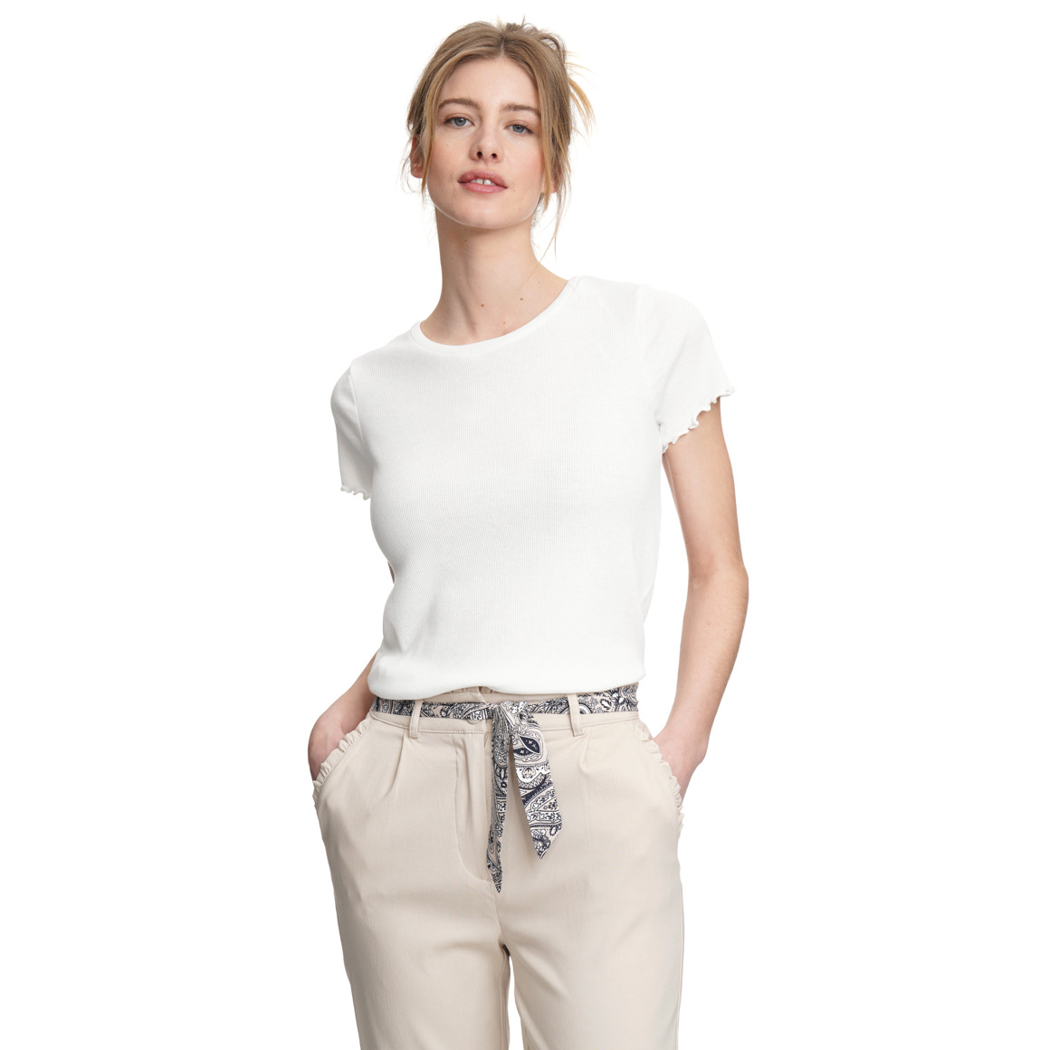 Damen T-Shirt aus Feinripp