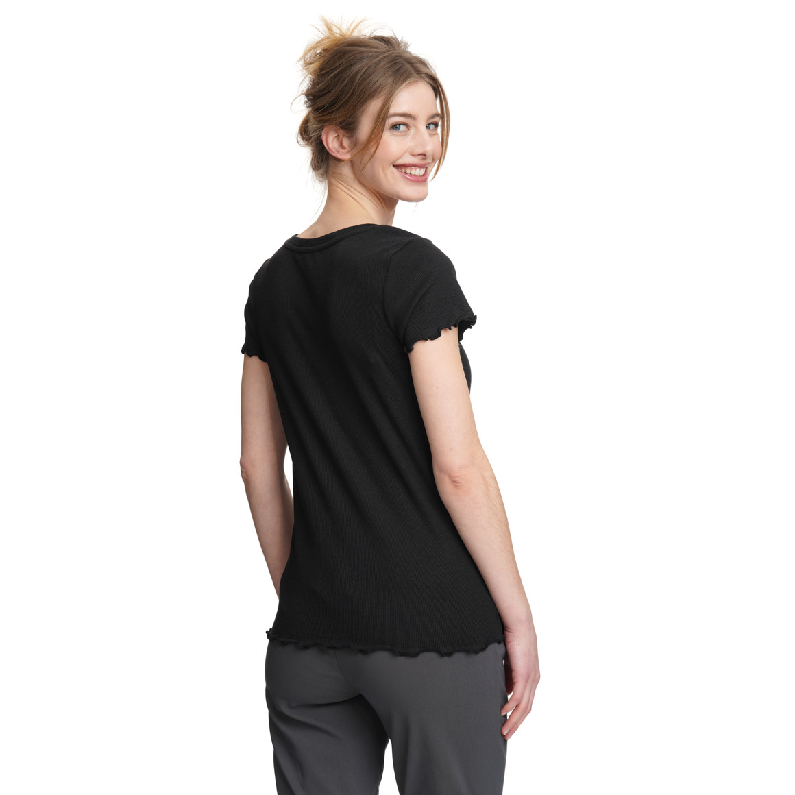 Damen T-Shirt aus Feinripp