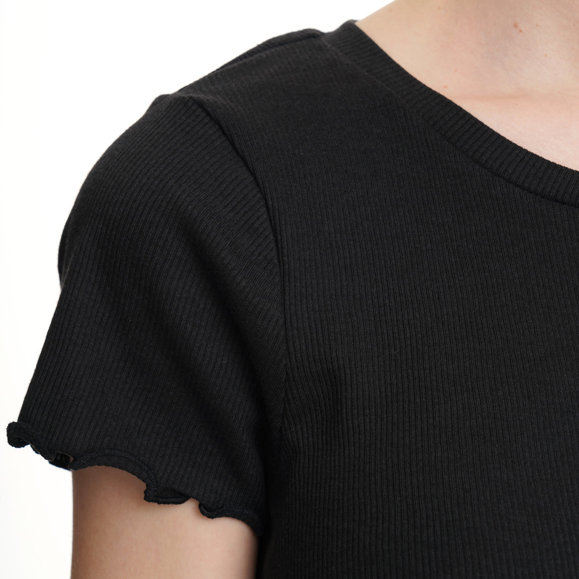 Damen T-Shirt aus Feinripp