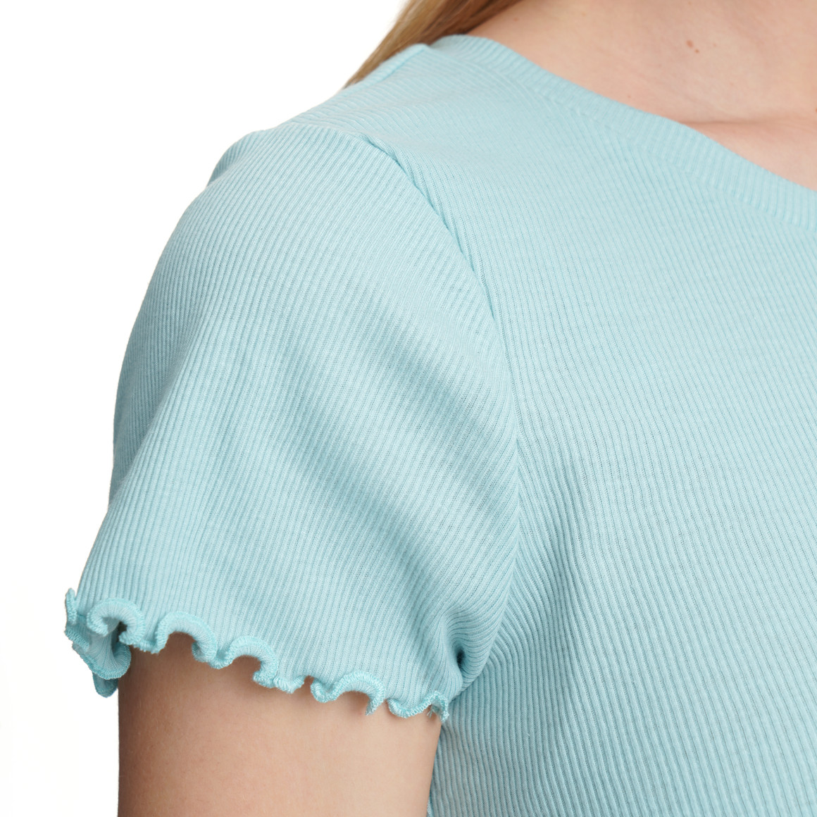 Damen T-Shirt aus Feinripp