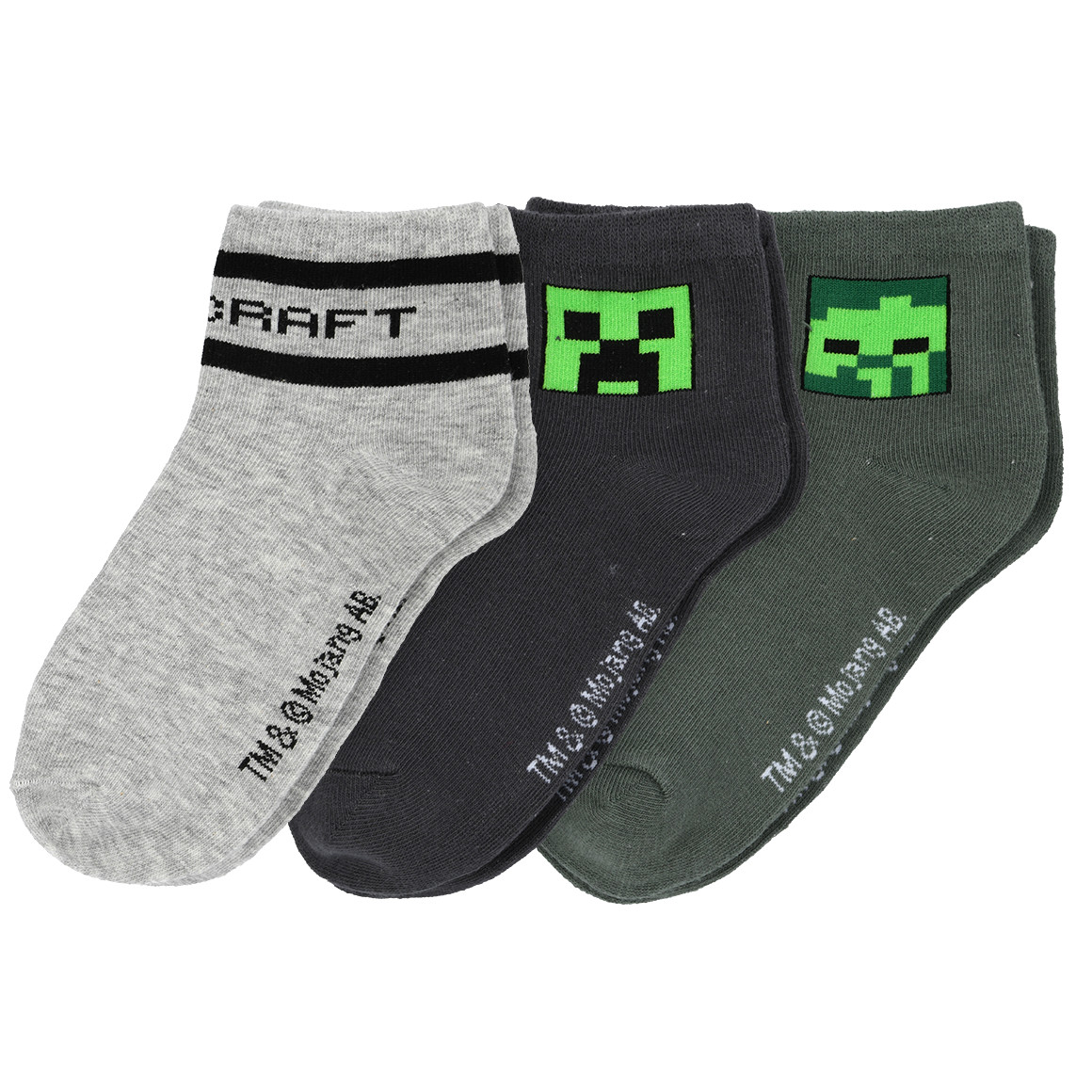 Set van 3 paar Minecraft-sokken