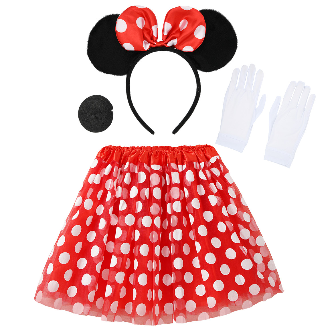 Damen Kostüm Maus 4-teilig