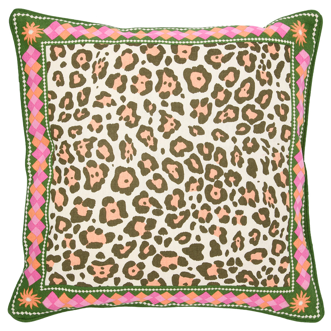 Kissenhülle mit Leo-Print