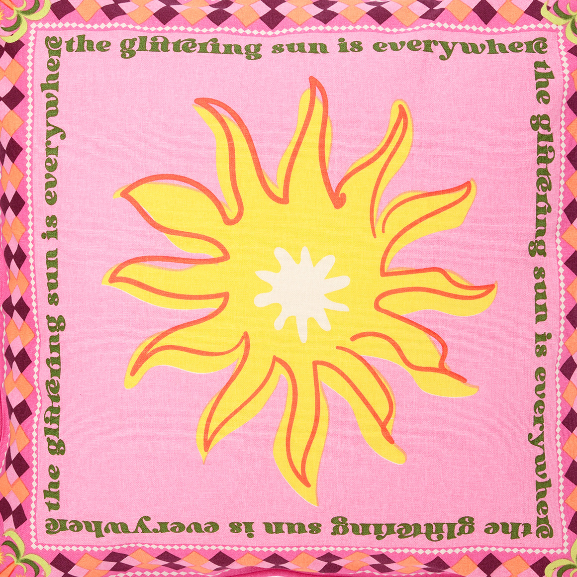 Kissenhülle mit Sommer-Print