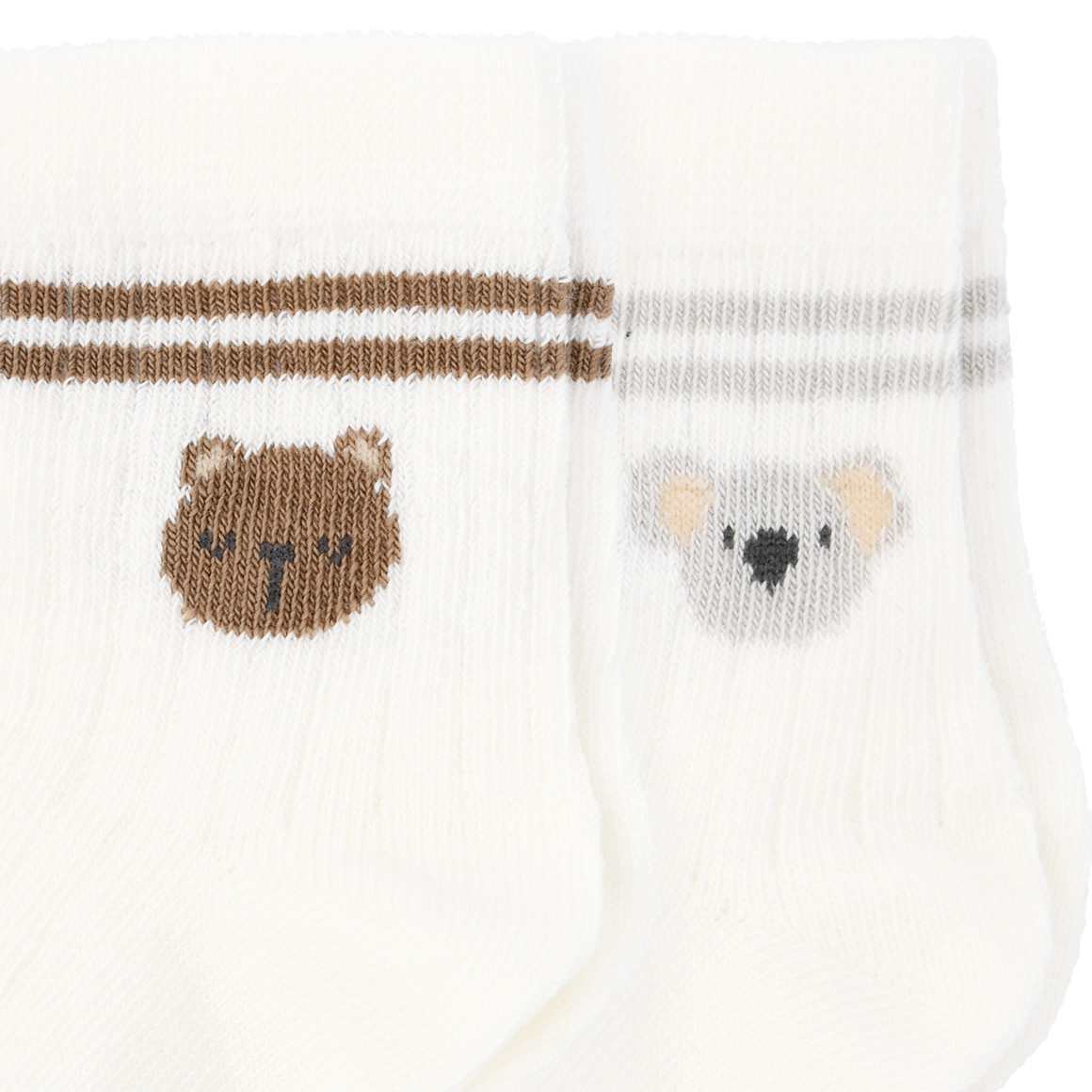 2 Paar Newborn Socken mit Rippstruktur