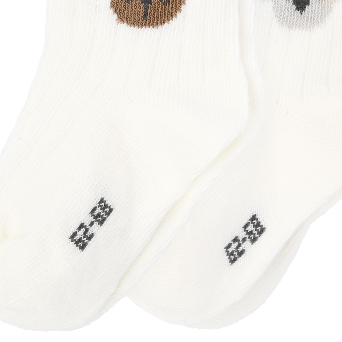 2 Paar Newborn Socken mit Rippstruktur