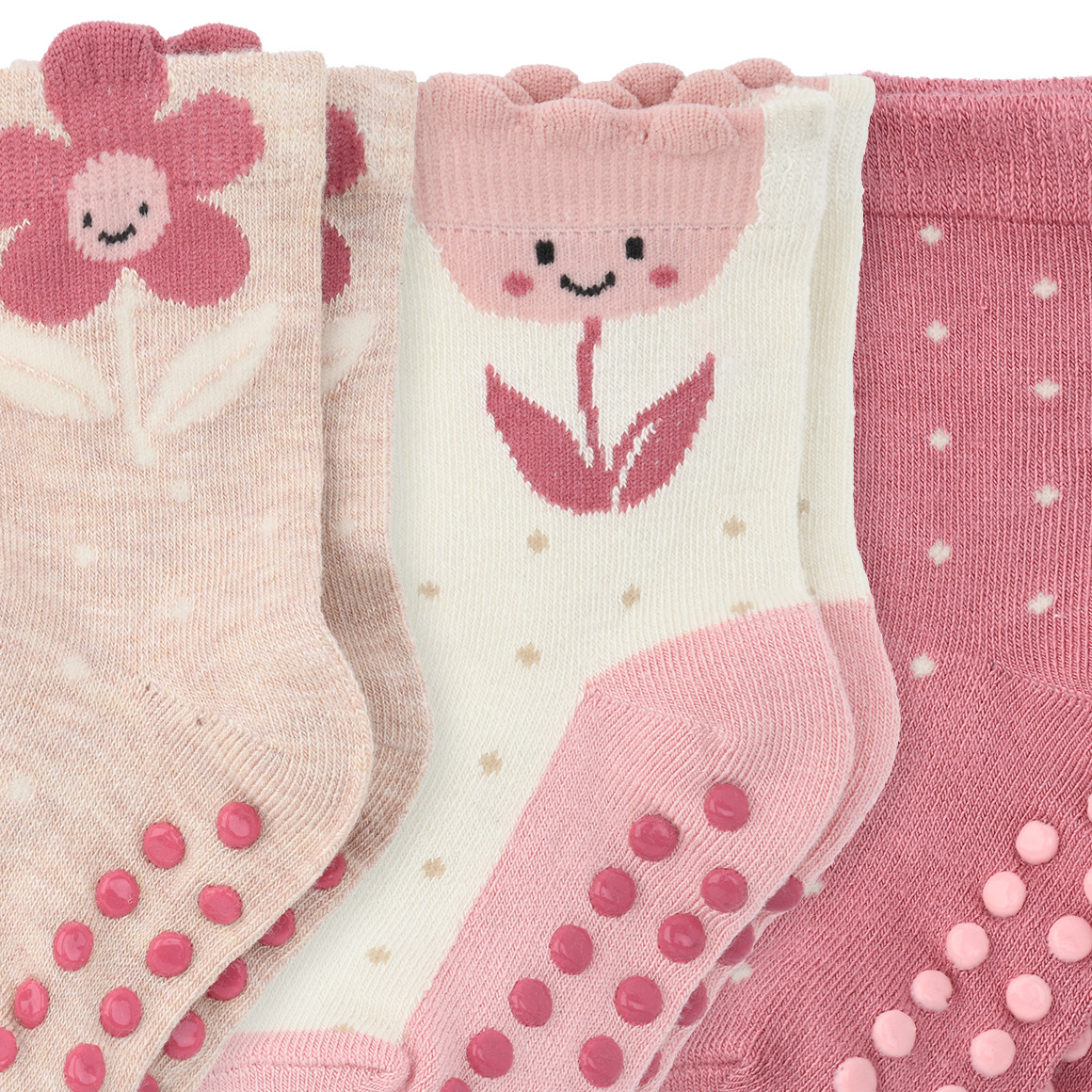 3 Paar Mädchen Stoppersocken im Set