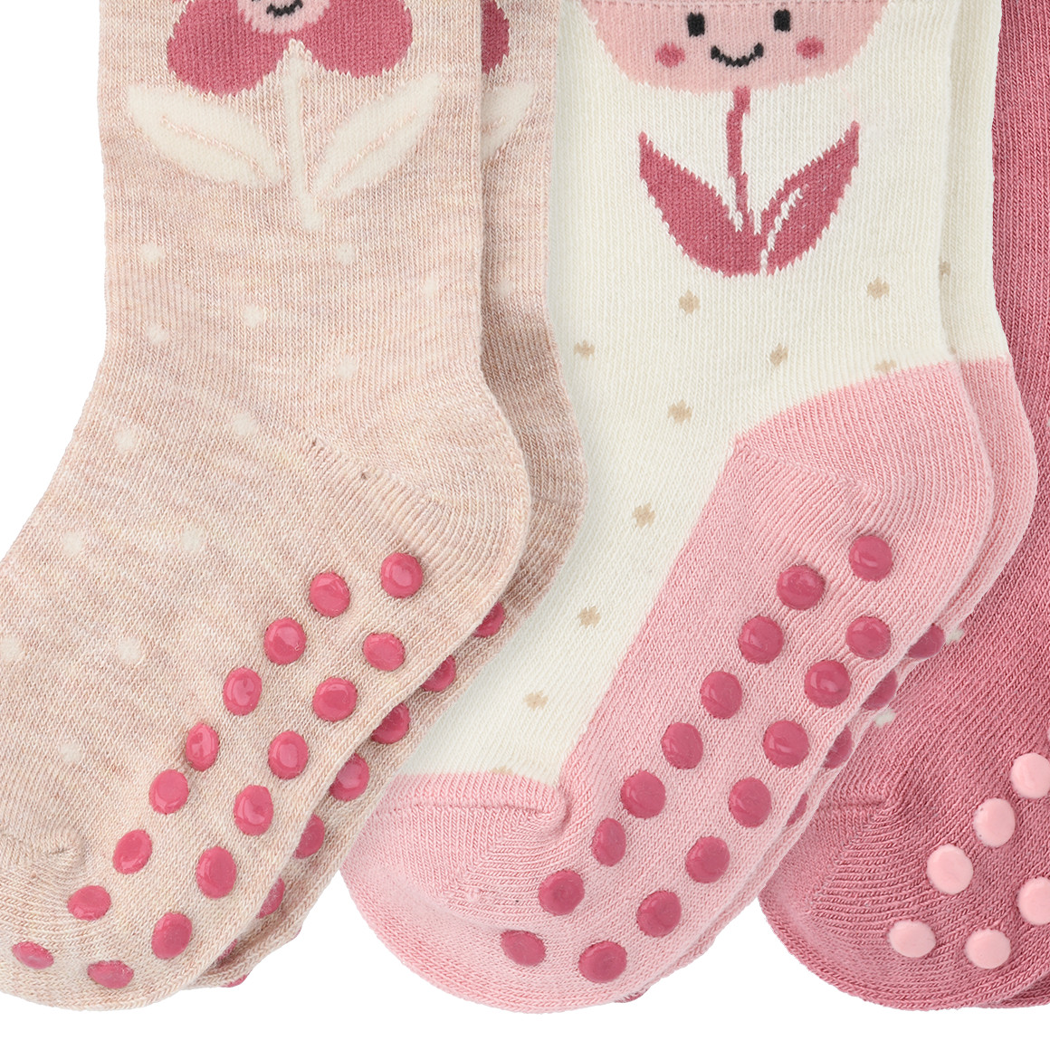 3 Paar Mädchen Stoppersocken im Set