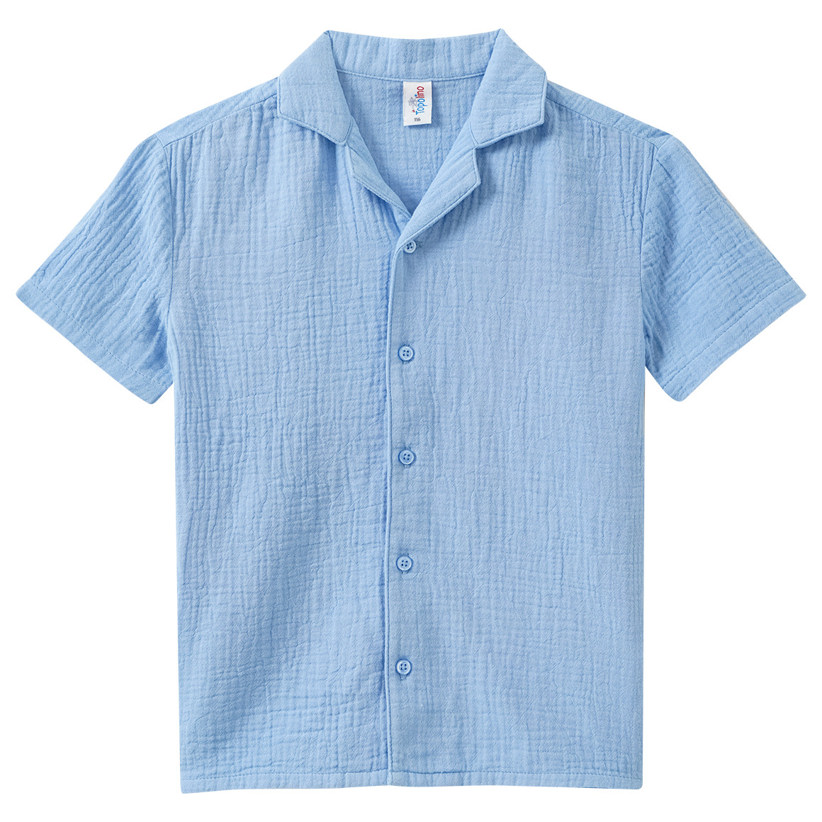 Jungen Musselin-Hemd mit kurzen Ärmeln