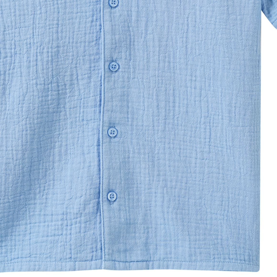 Jungen Musselin-Hemd mit kurzen Ärmeln