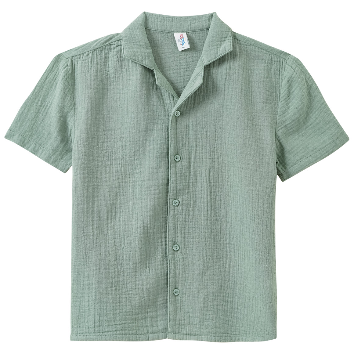 Jungen Musselin-Hemd mit kurzen Ärmeln