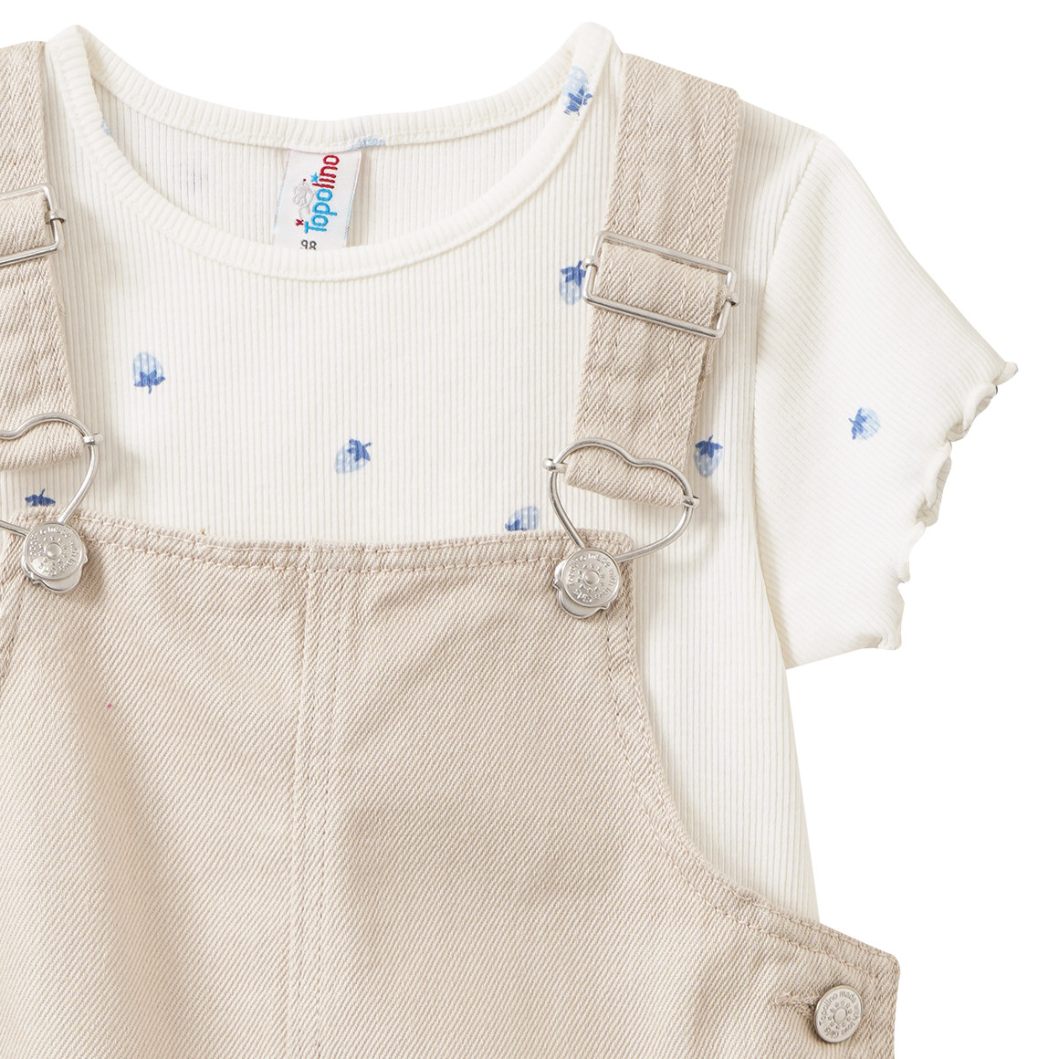 Mädchen Set mit Latzkleid und T-Shirt