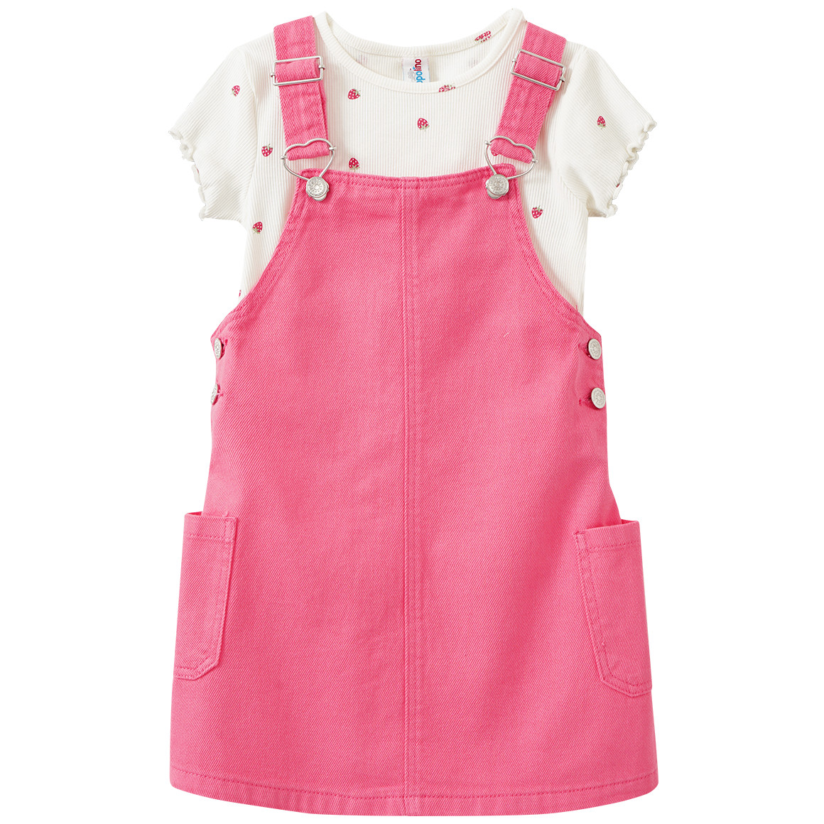 Mädchen Set mit Latzkleid und T-Shirt