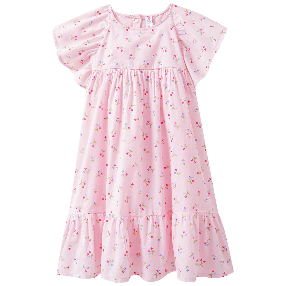 Mädchen Kleid mit Kirschen allover