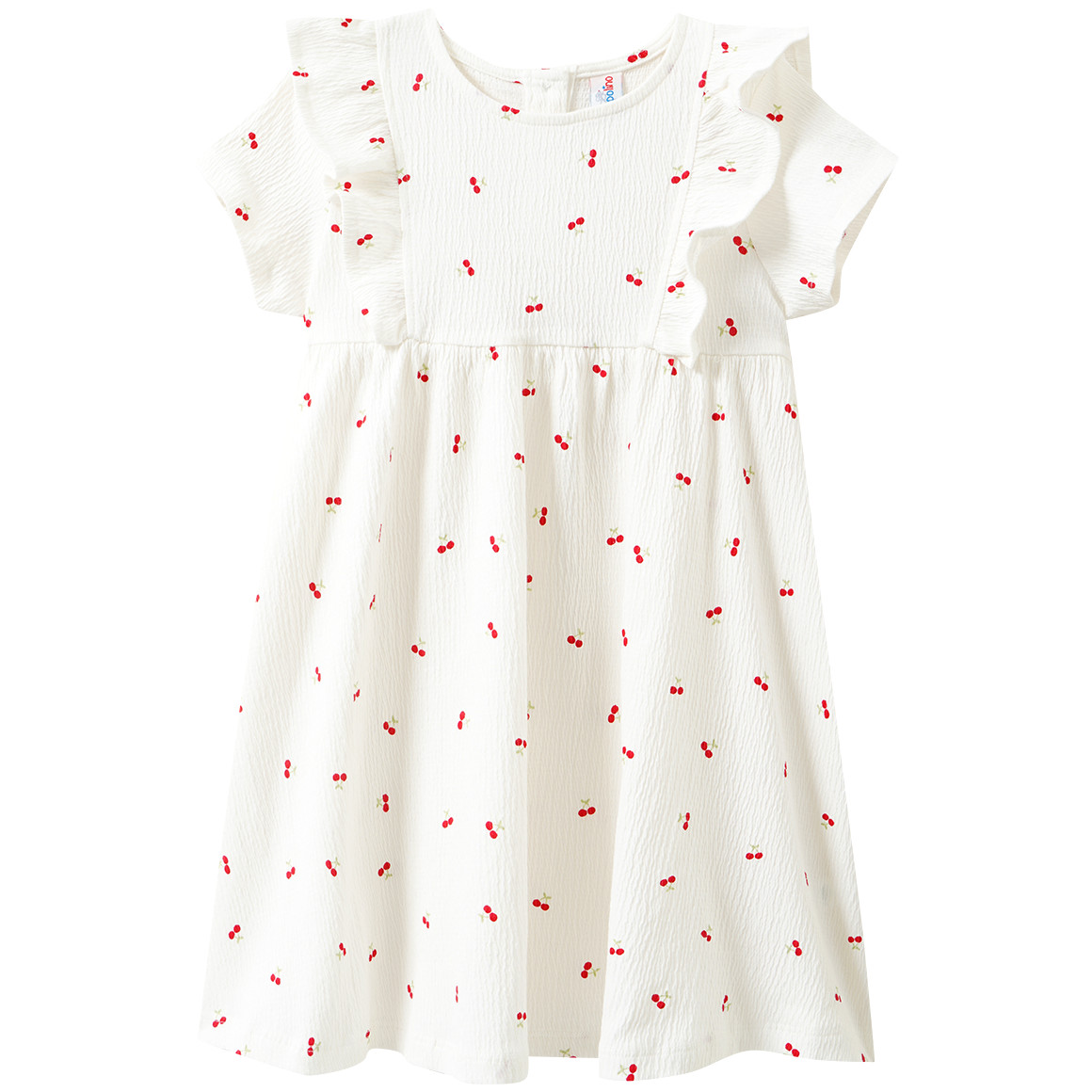 Mädchen Kleid mit Krepp-Struktur