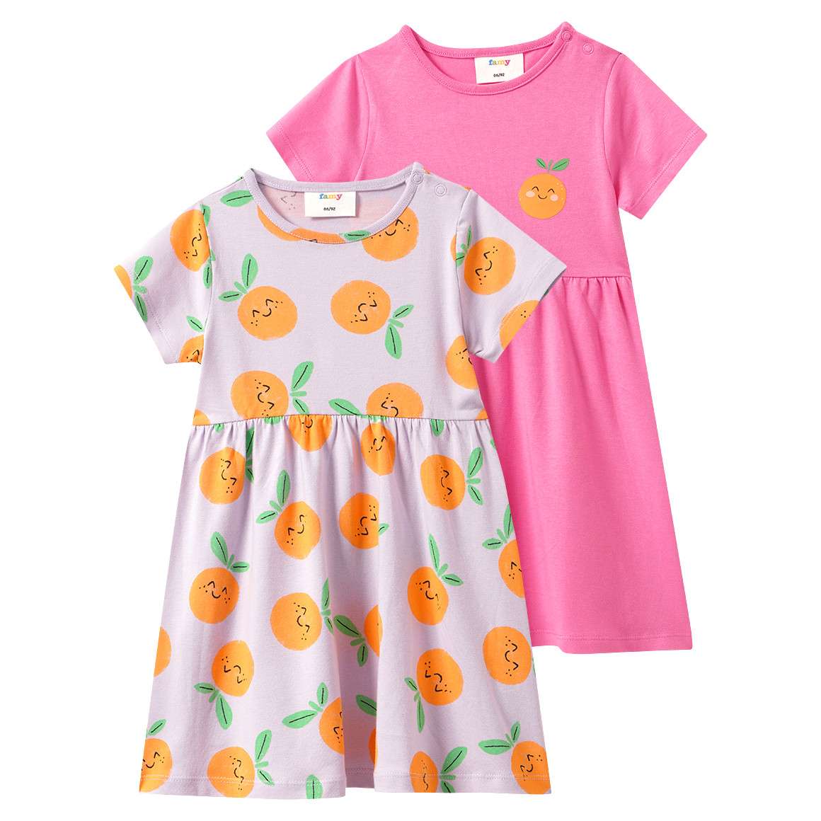 2 Baby Kleider mit bunten Motiven