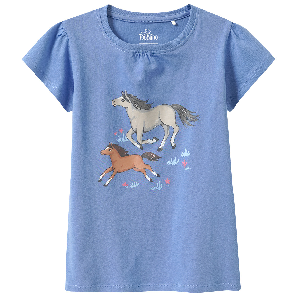 Mädchen T-Shirt mit Pferde-Print