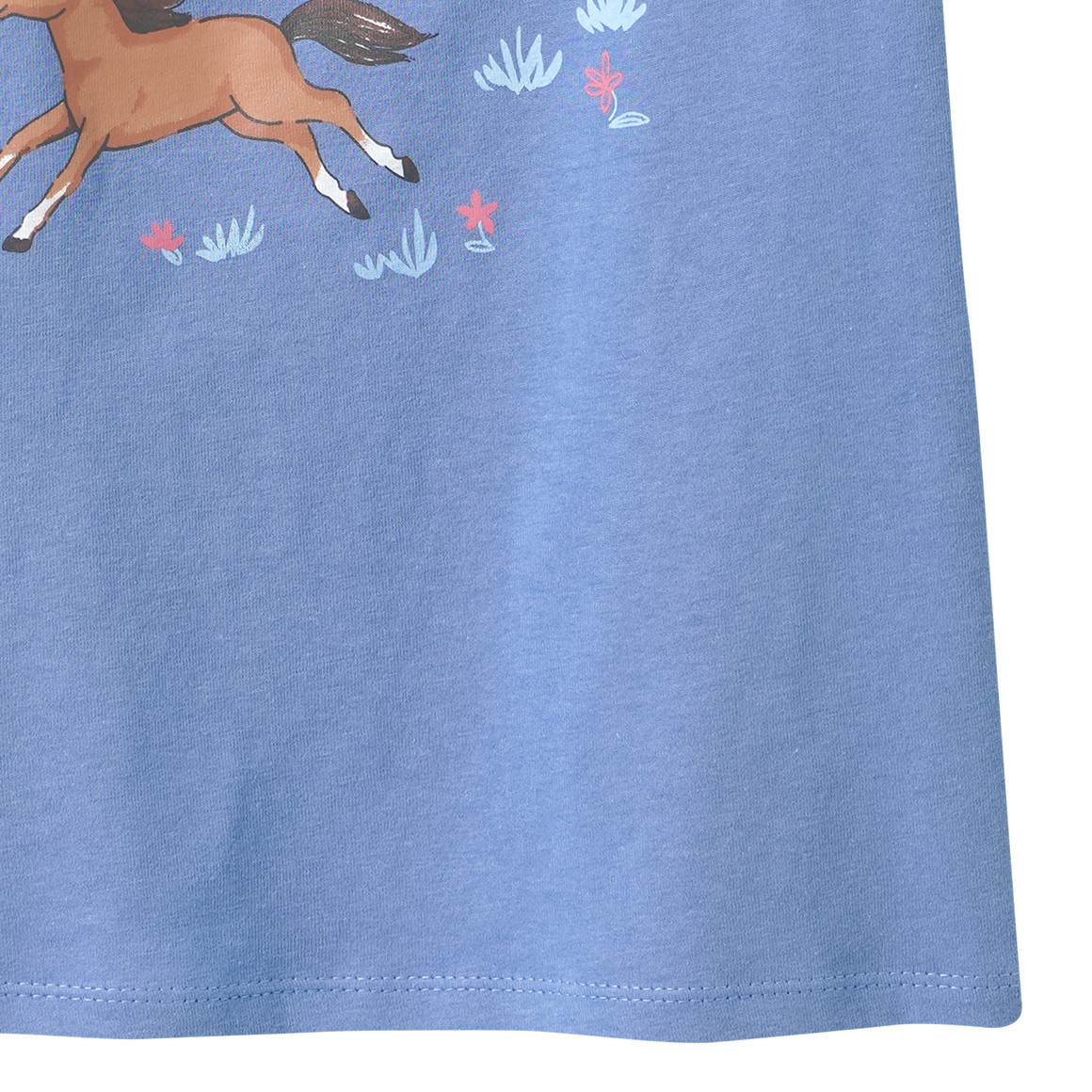 Mädchen T-Shirt mit Pferde-Print