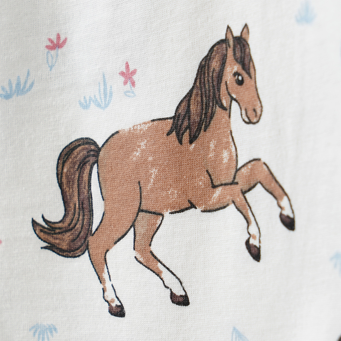 Mädchen T-Shirt mit Pferde-Allover