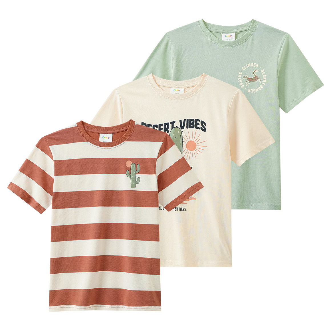 3 jongens T-shirts in verschillende dessins