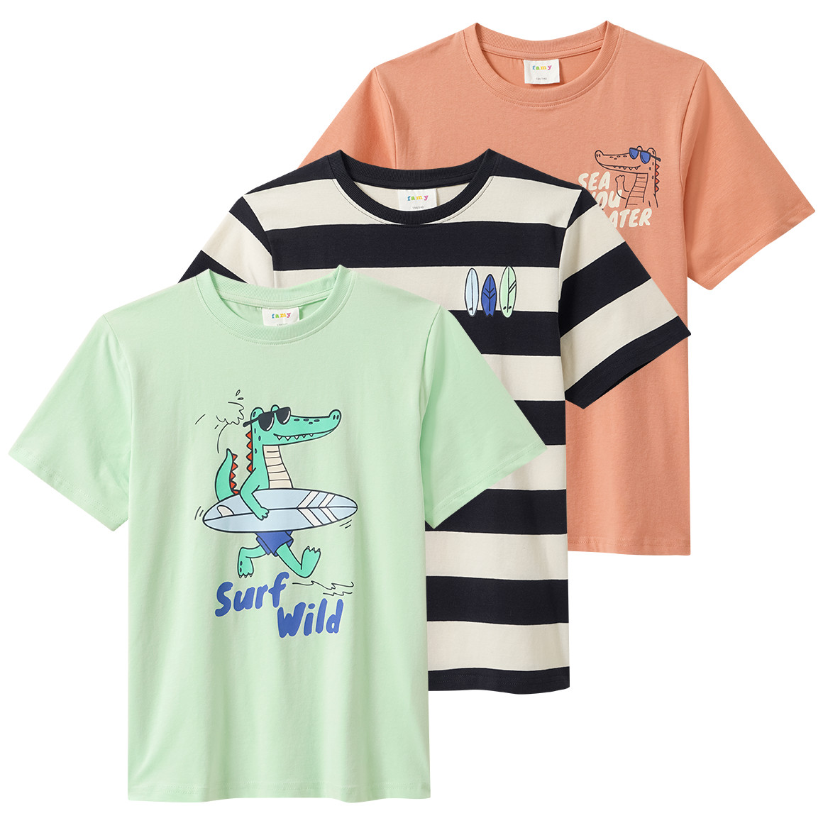 3 T-shirts voor jongens