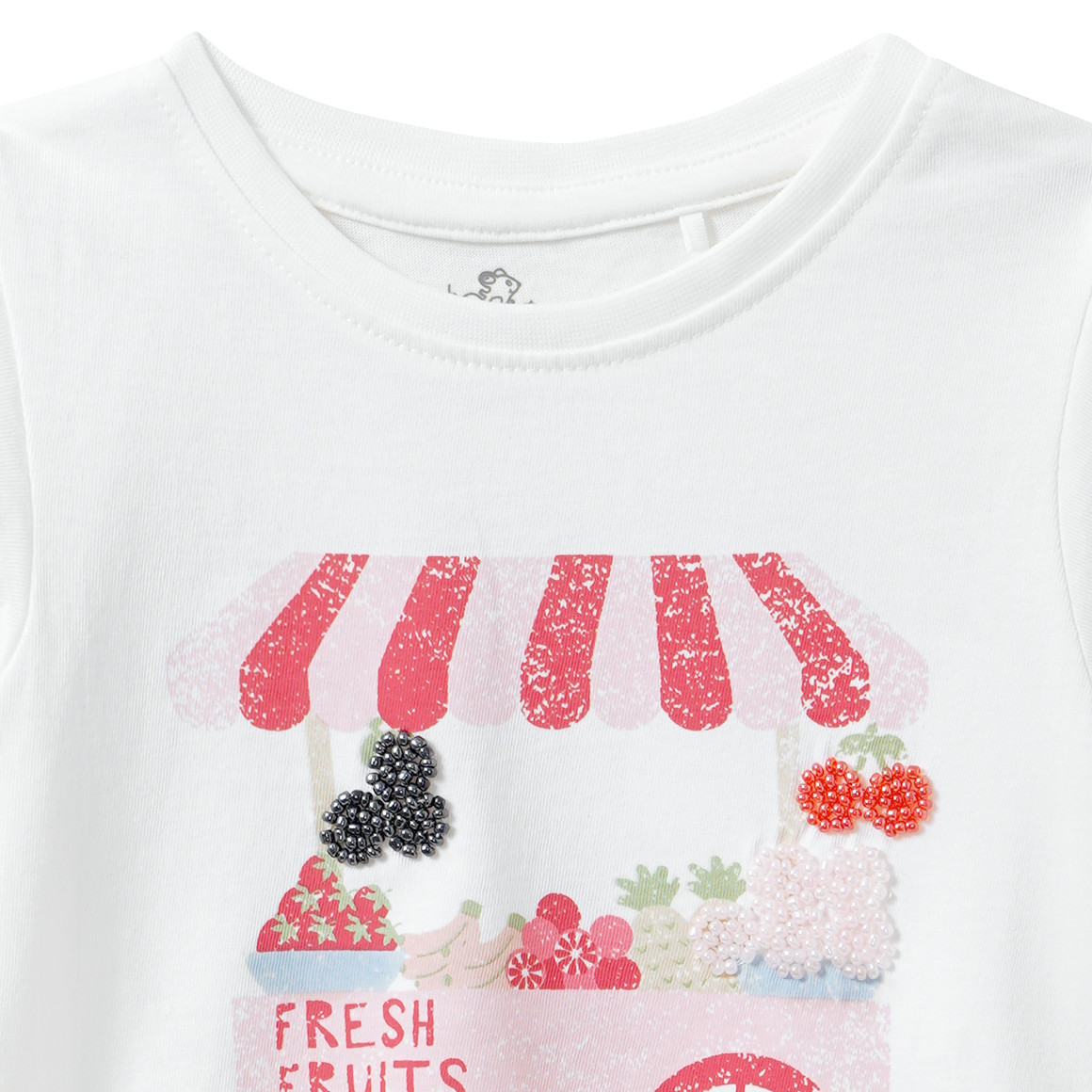 Mädchen T-Shirt mit Perlen-Details