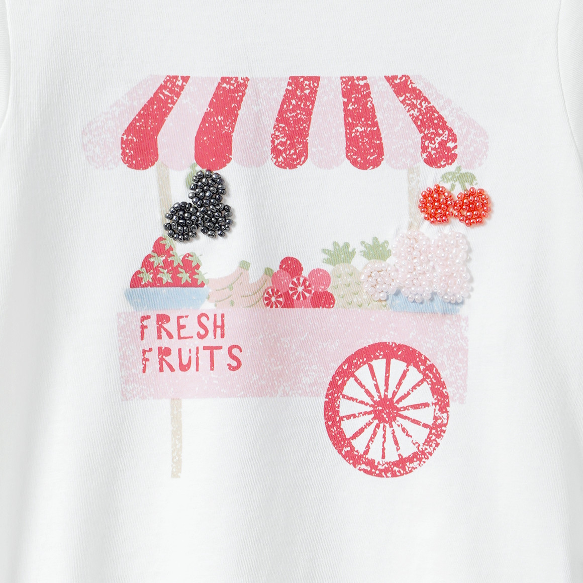 Mädchen T-Shirt mit Perlen-Details