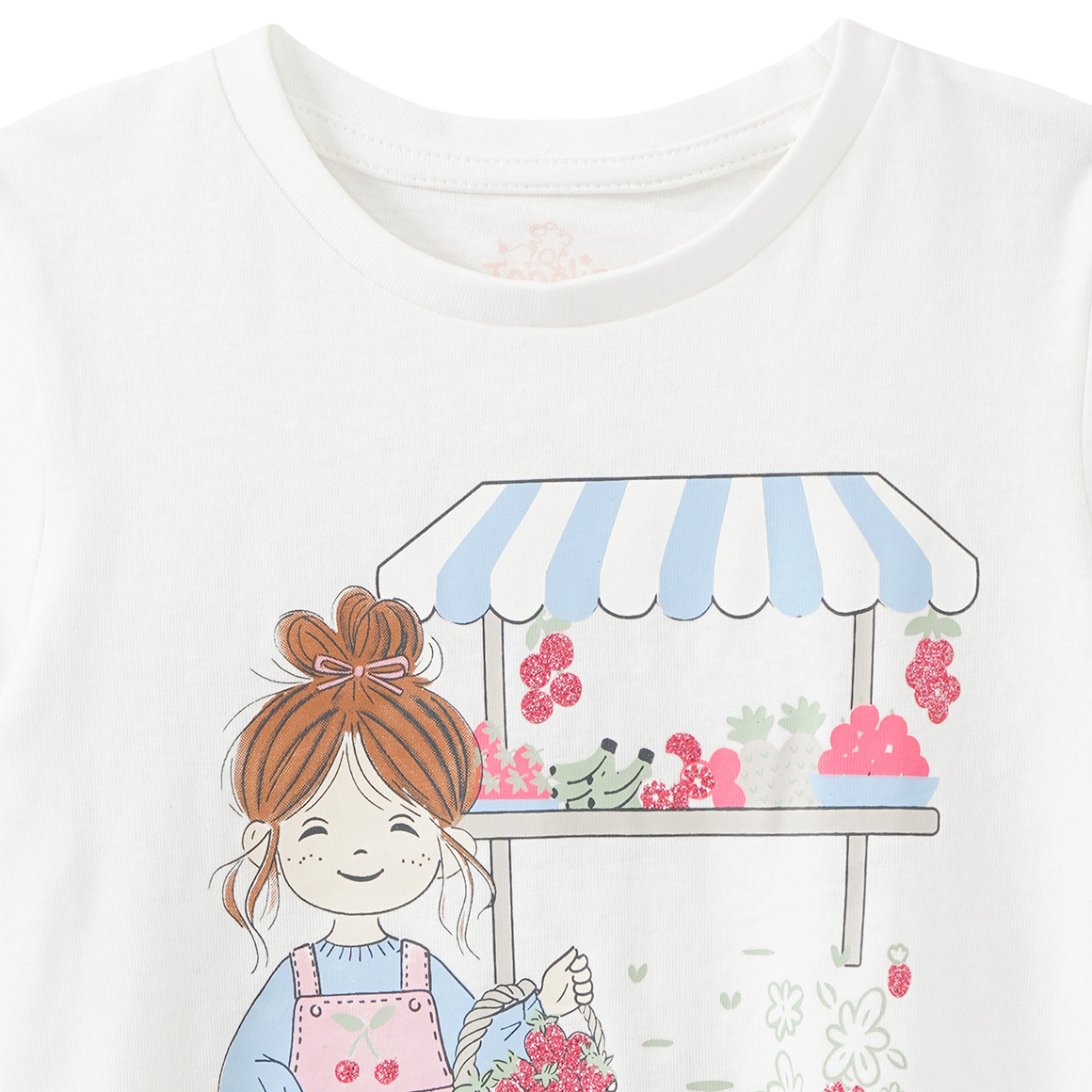 Mädchen T-Shirt mit Glitzer-Print