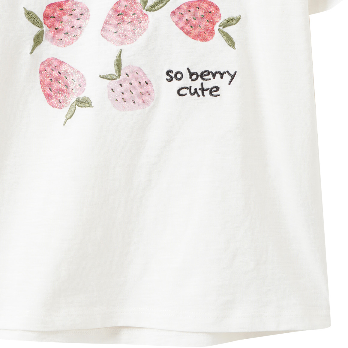 Mädchen T-Shirt mit Glitzer-Print
