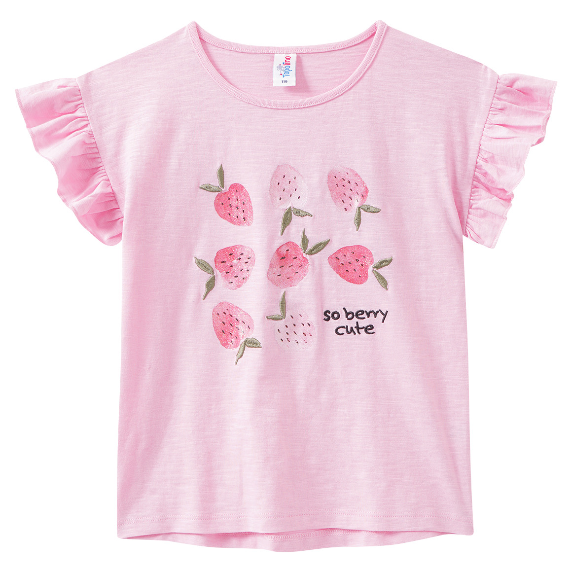 Mädchen T-Shirt mit Glitzer-Print