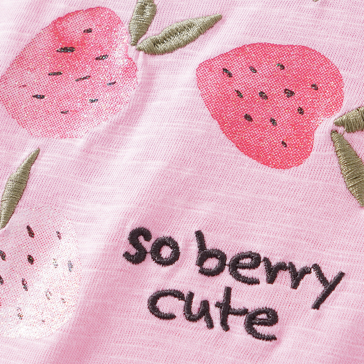 Mädchen T-Shirt mit Glitzer-Print