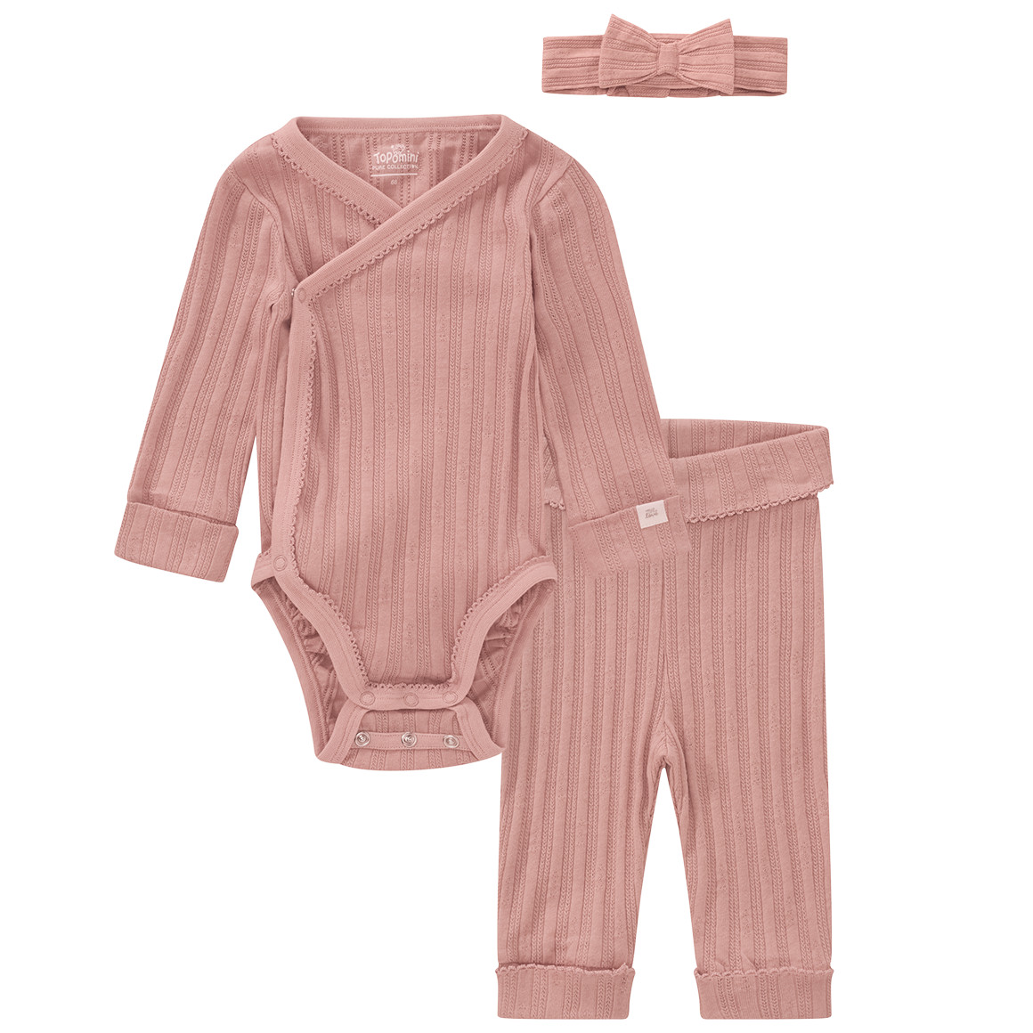 Newborn set met body, broek en hoofdband