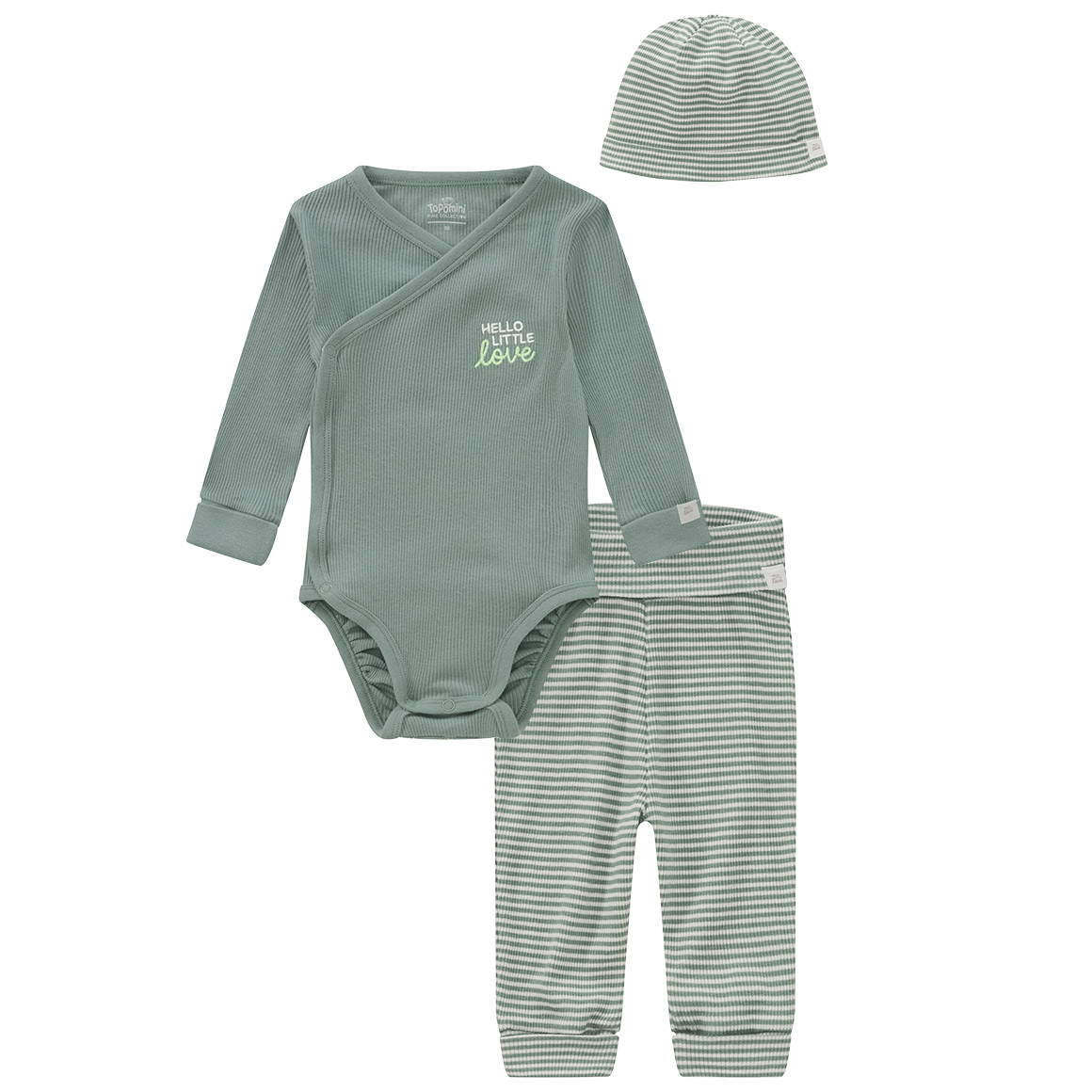 Newborn Set mit Body, Hose und Mütze