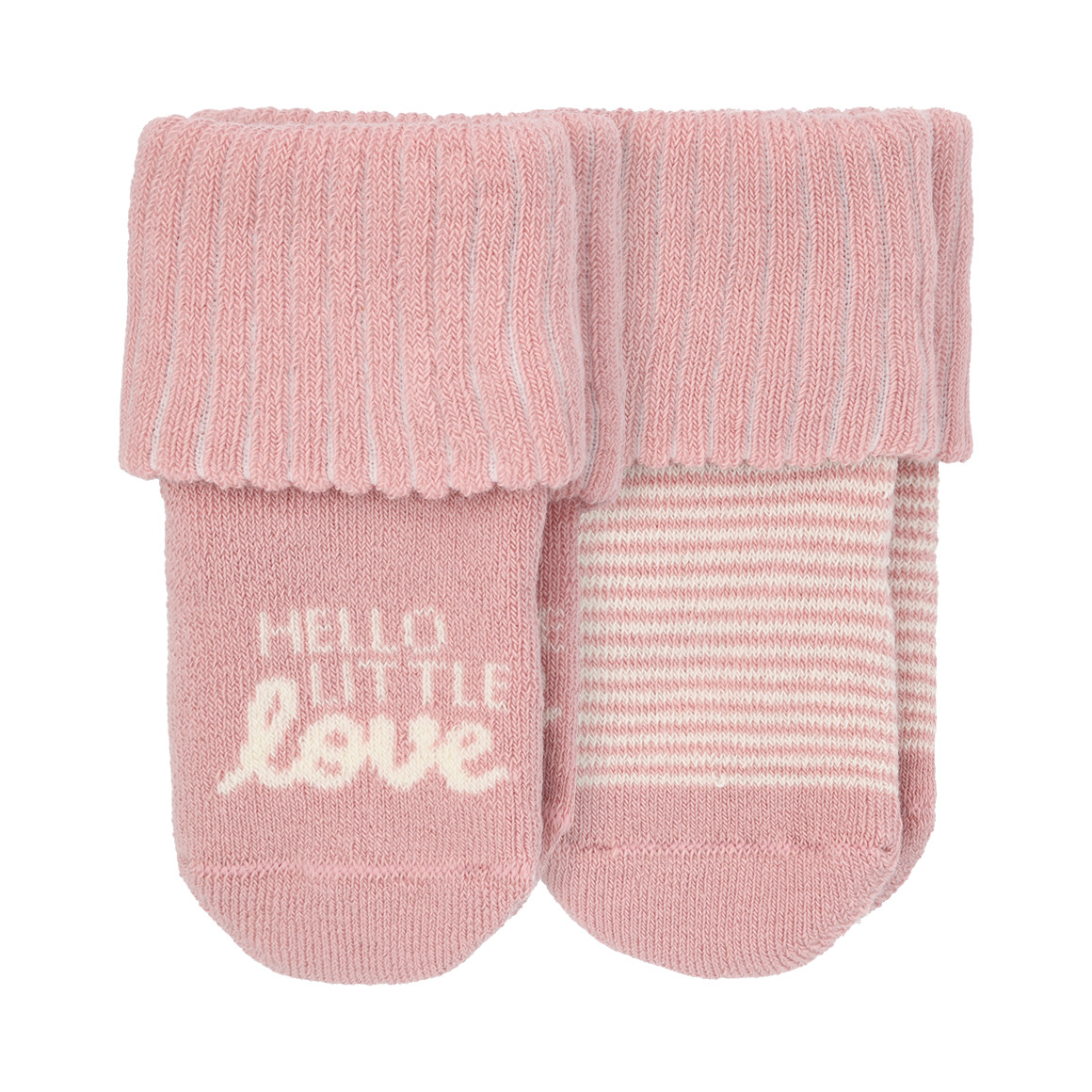 2 Paar Newborn Frottee-Socken mit Umschlag