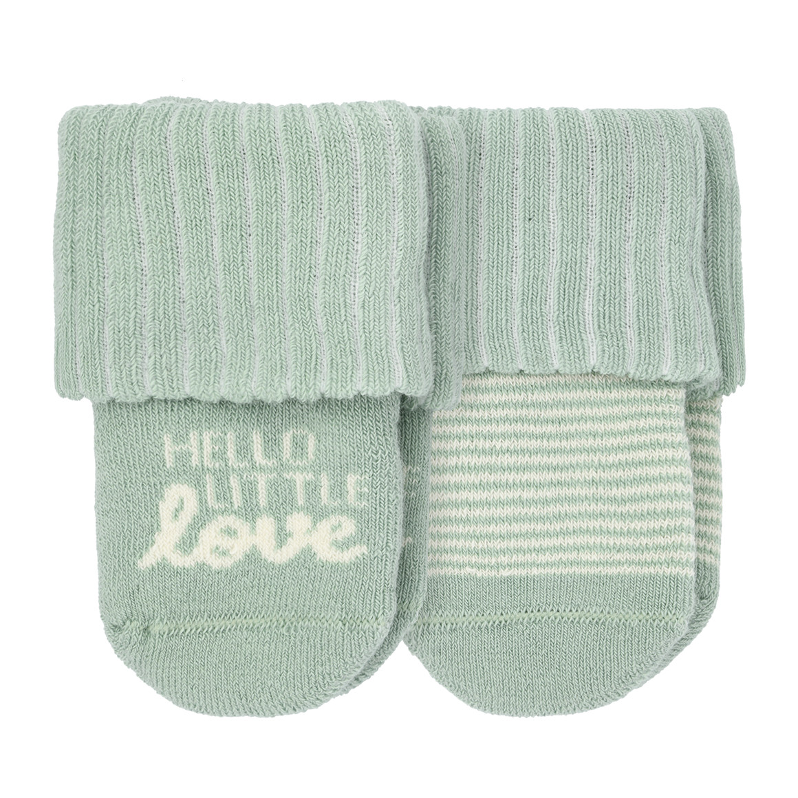 2 Paar Newborn Frottee-Socken mit Umschlag