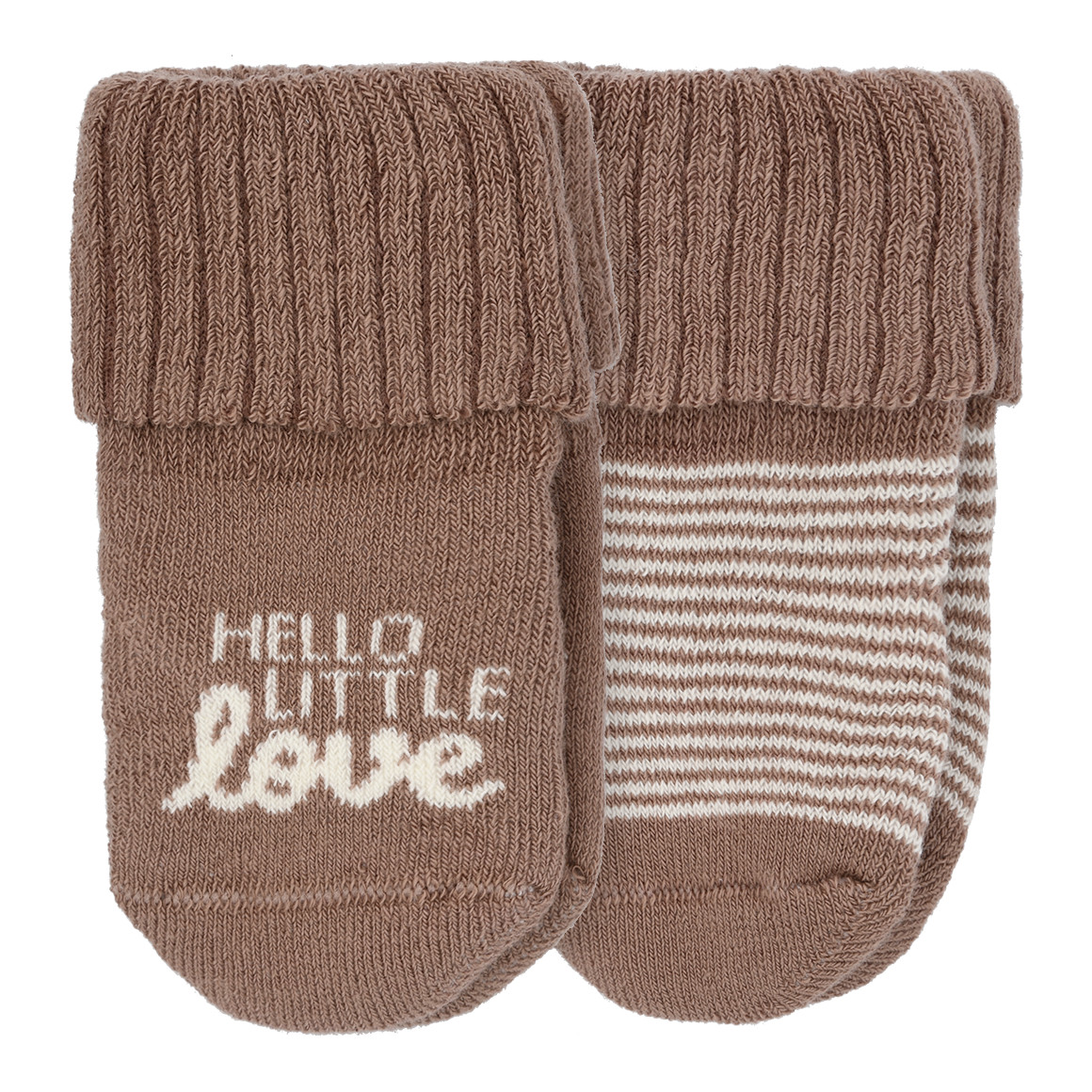 2 Paar Newborn Frottee-Socken mit Umschlag