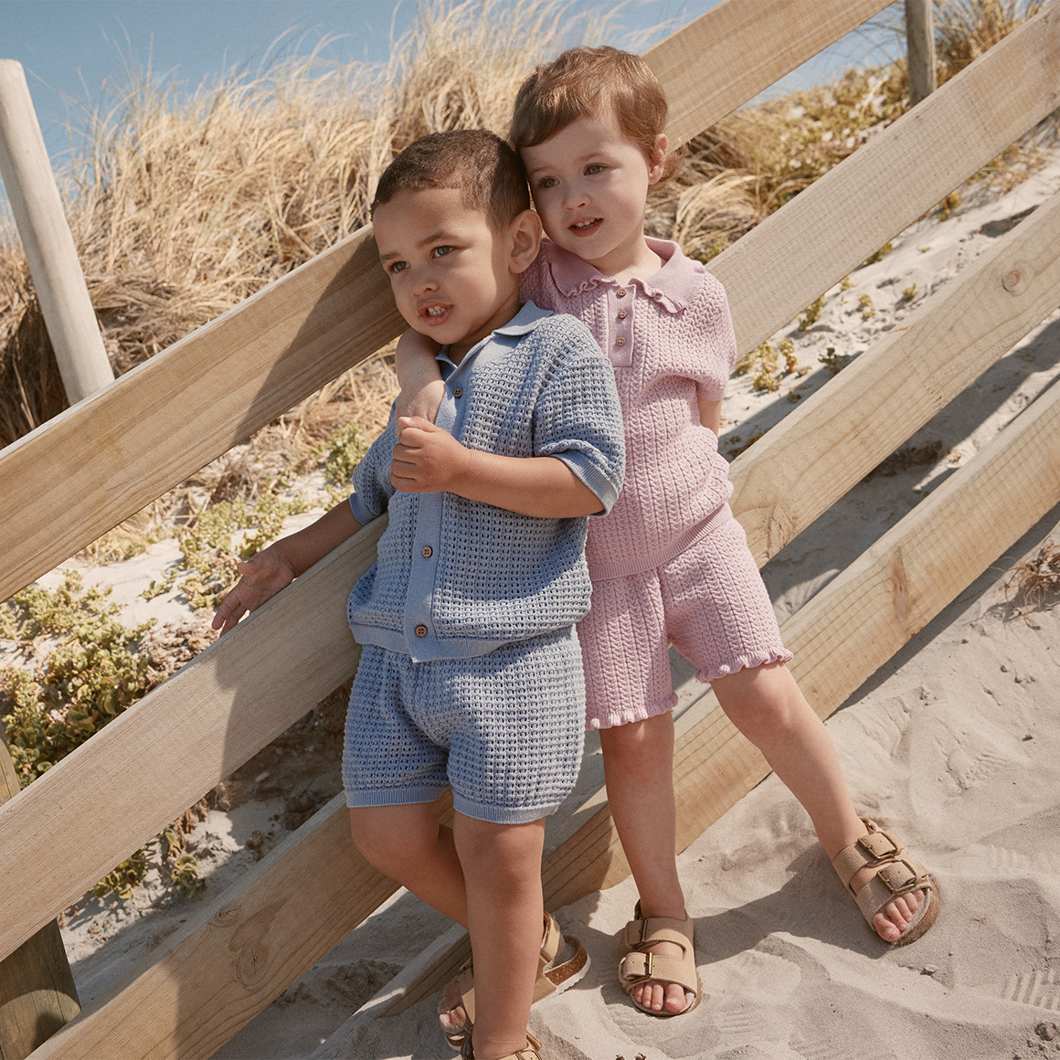 Gebreide babyset met shirt en broek