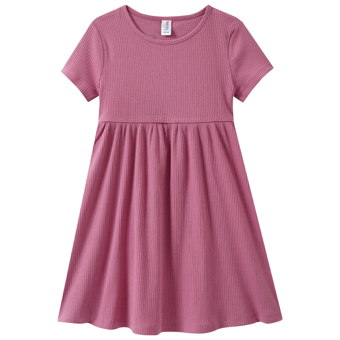 Mädchen Kleid mit Rippstruktur