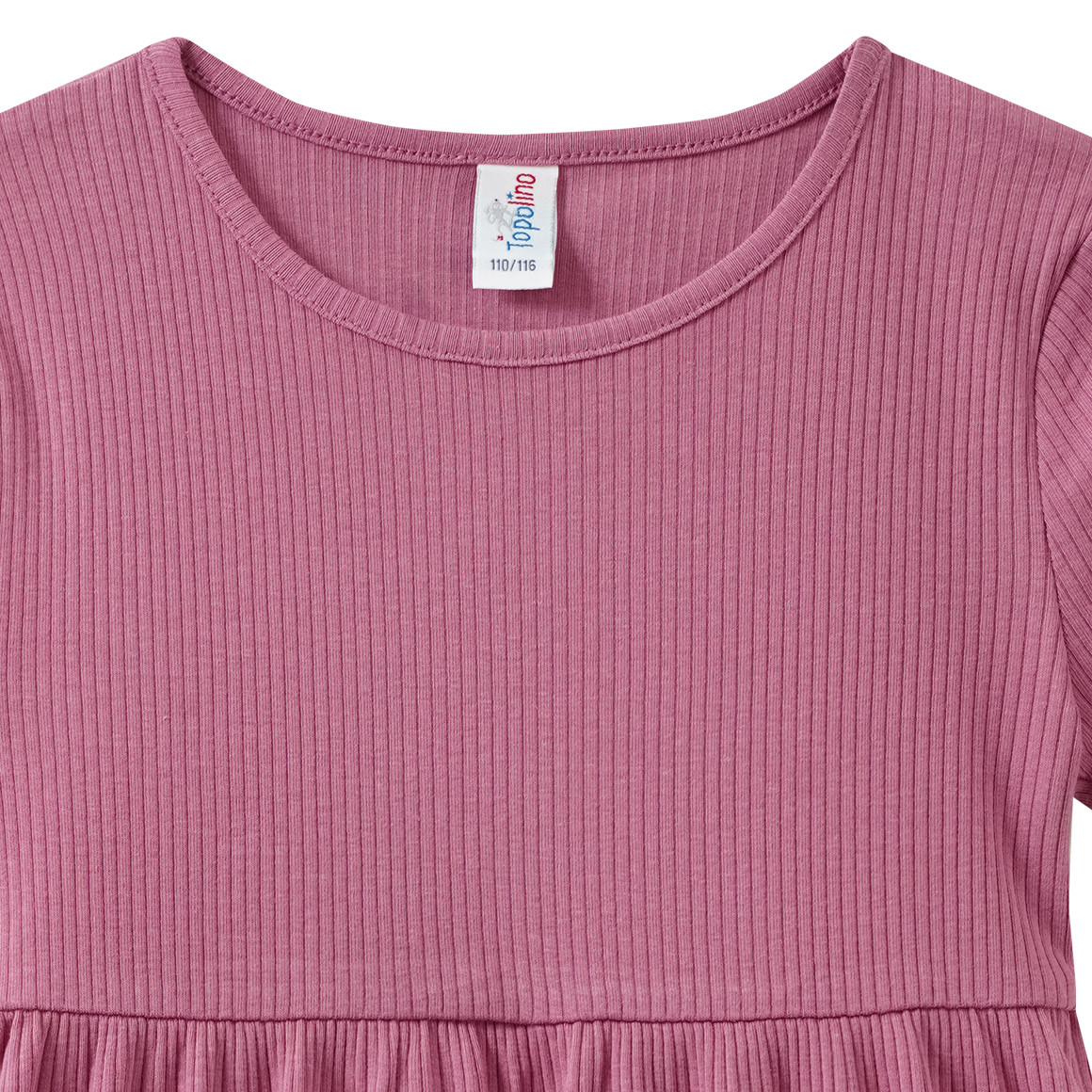 Mädchen Kleid mit Rippstruktur