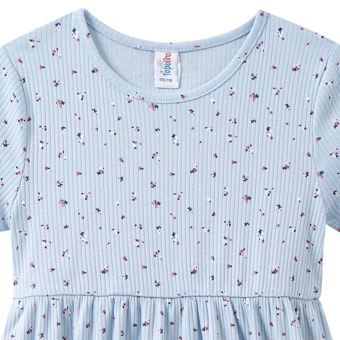 Mädchen Kleid mit Rippstruktur