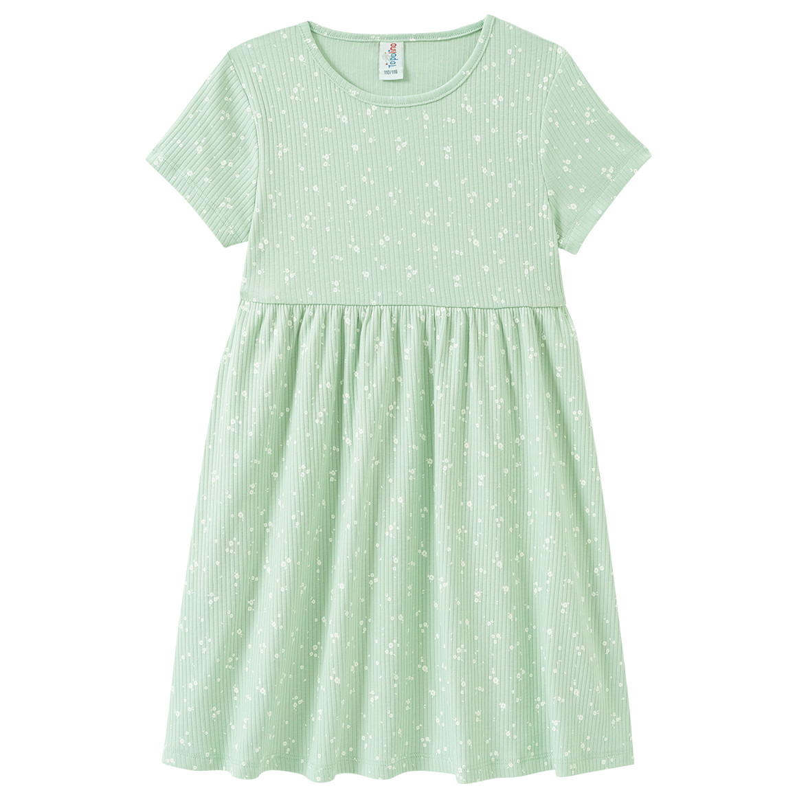 Mädchen Kleid mit Rippstruktur