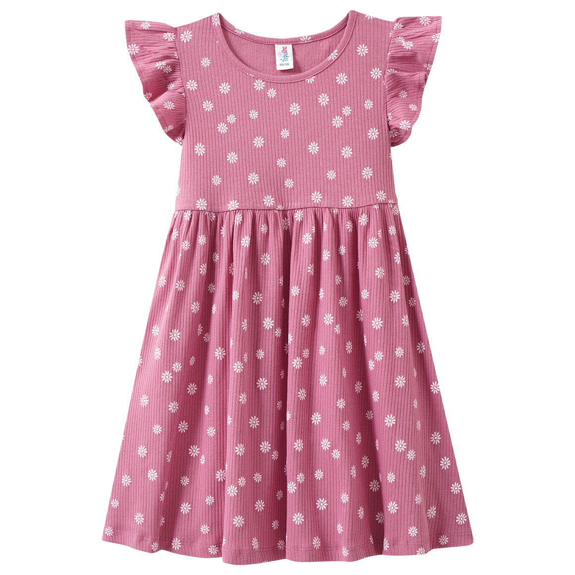 Mädchen Kleid mit Rippstruktur