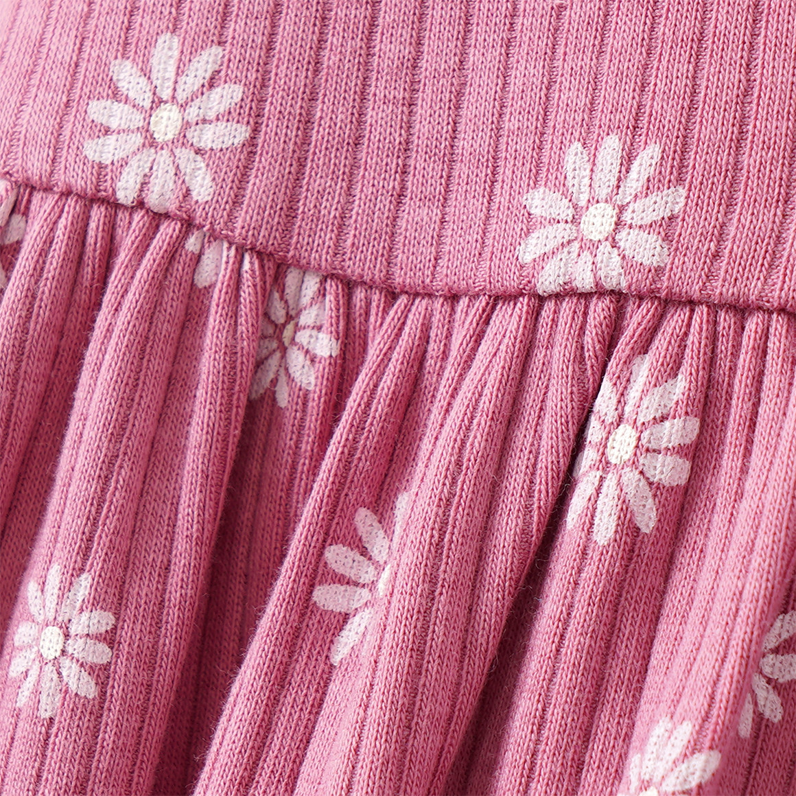Mädchen Kleid mit Rippstruktur