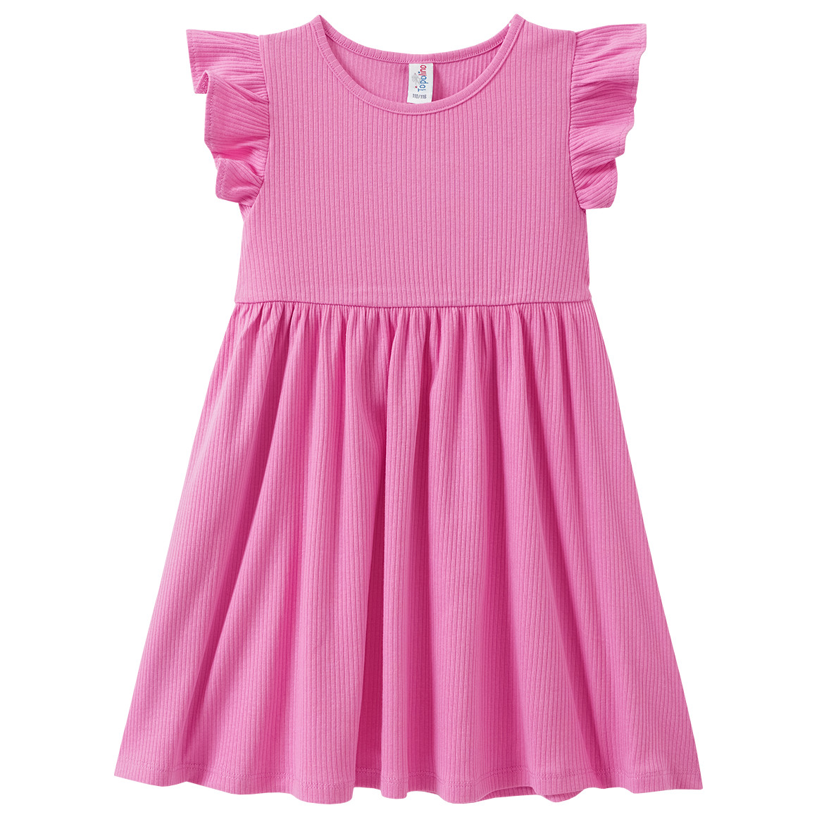 Mädchen Kleid mit Rippstruktur