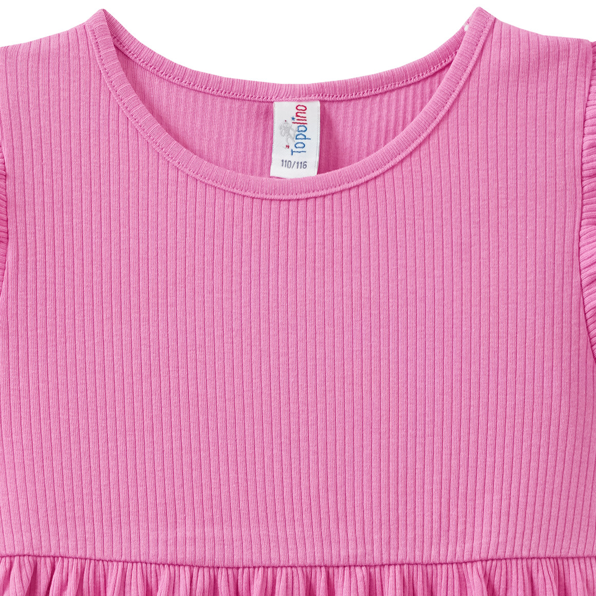 Mädchen Kleid mit Rippstruktur