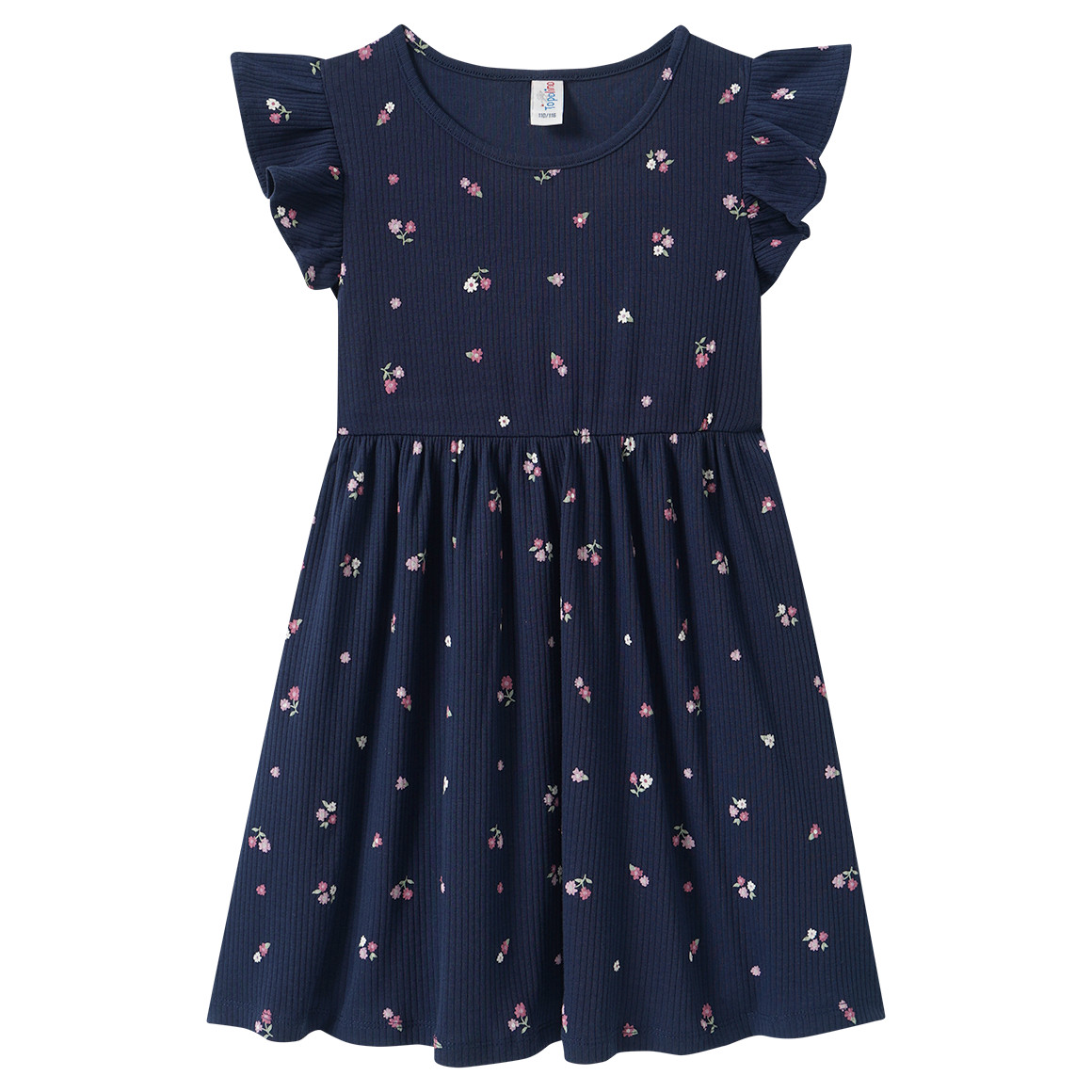 Mädchen Kleid mit Rippstruktur