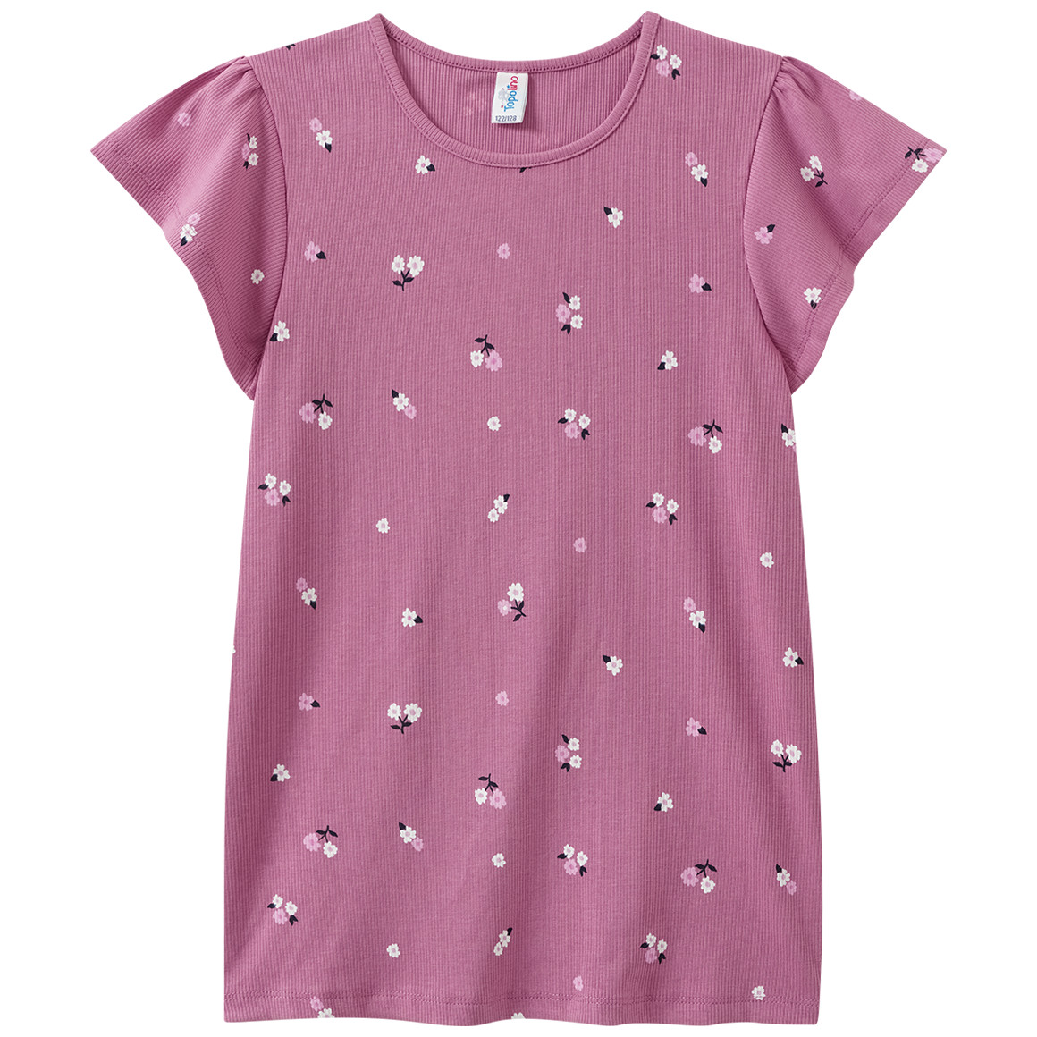 Mädchen T-Shirt mit Rippstruktur