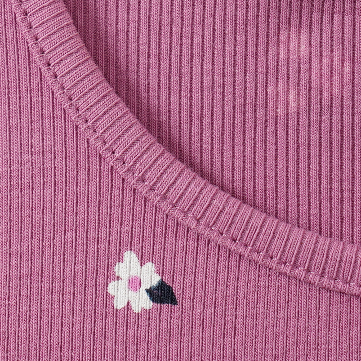 Mädchen T-Shirt mit Rippstruktur