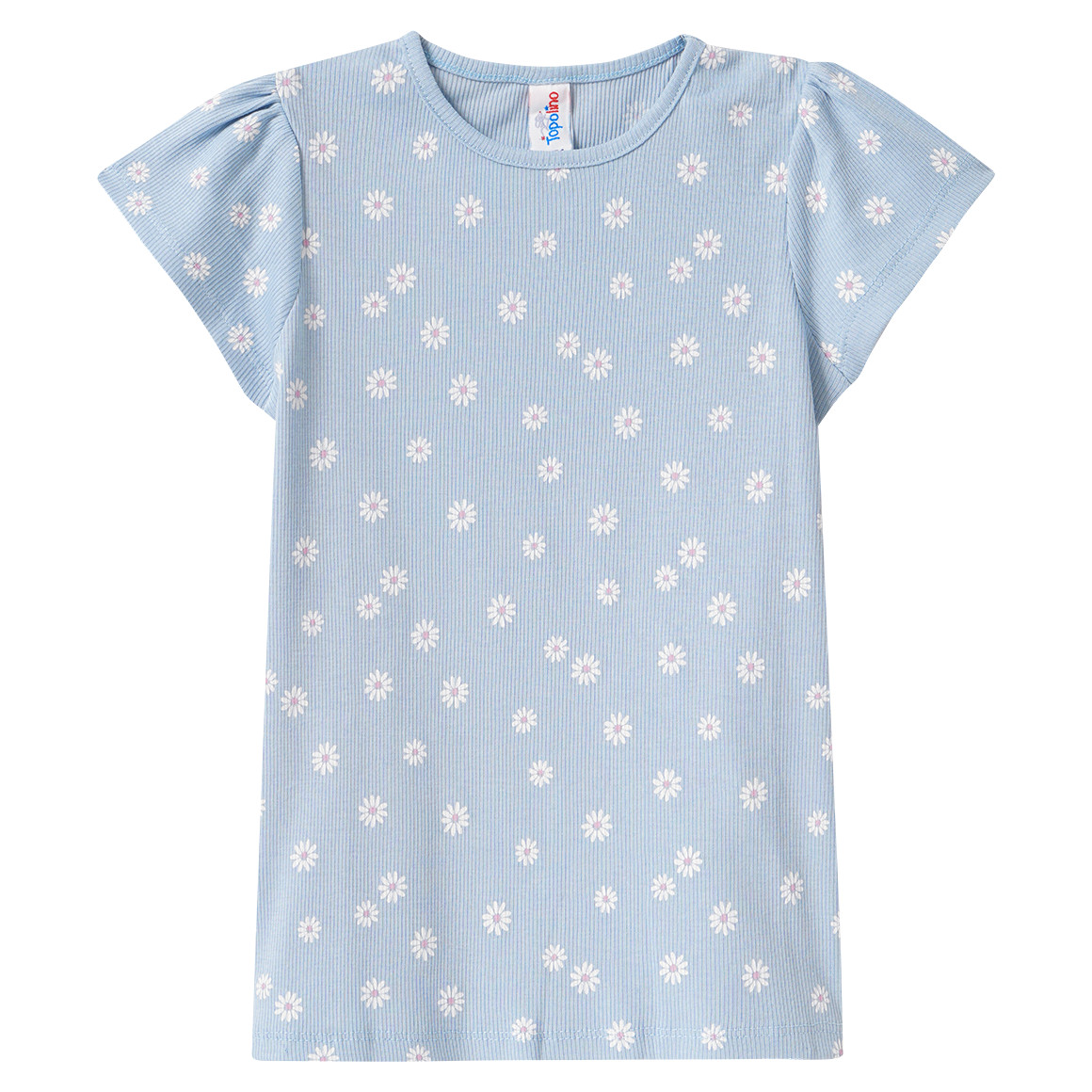 Mädchen T-Shirt mit Rippstruktur