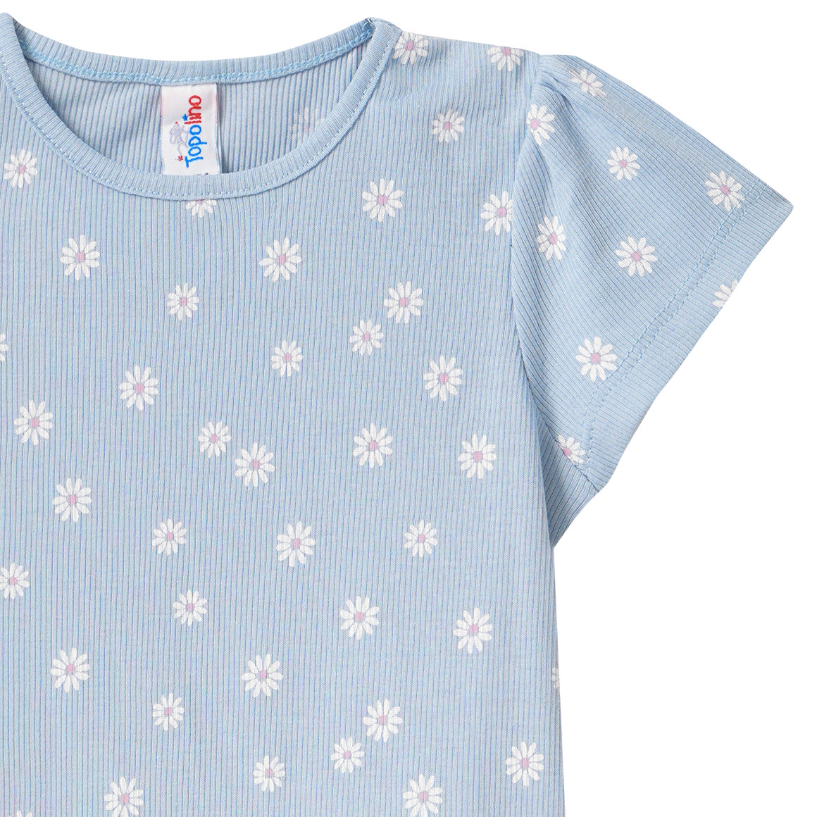 Mädchen T-Shirt mit Rippstruktur